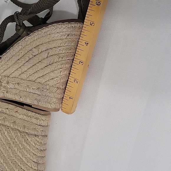 Ralph Lauren Olive Green Espadrille Wedge Sandals Size 7 New - Picture 9 of 11